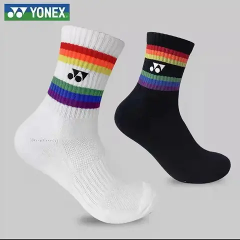 YONEX 고품질 YY 배드민턴 양말, 튼튼하고 아름다운 145102, 남녀공용 두꺼운 수건 바닥, 미끄럼 방지 및 통기성, 신제품