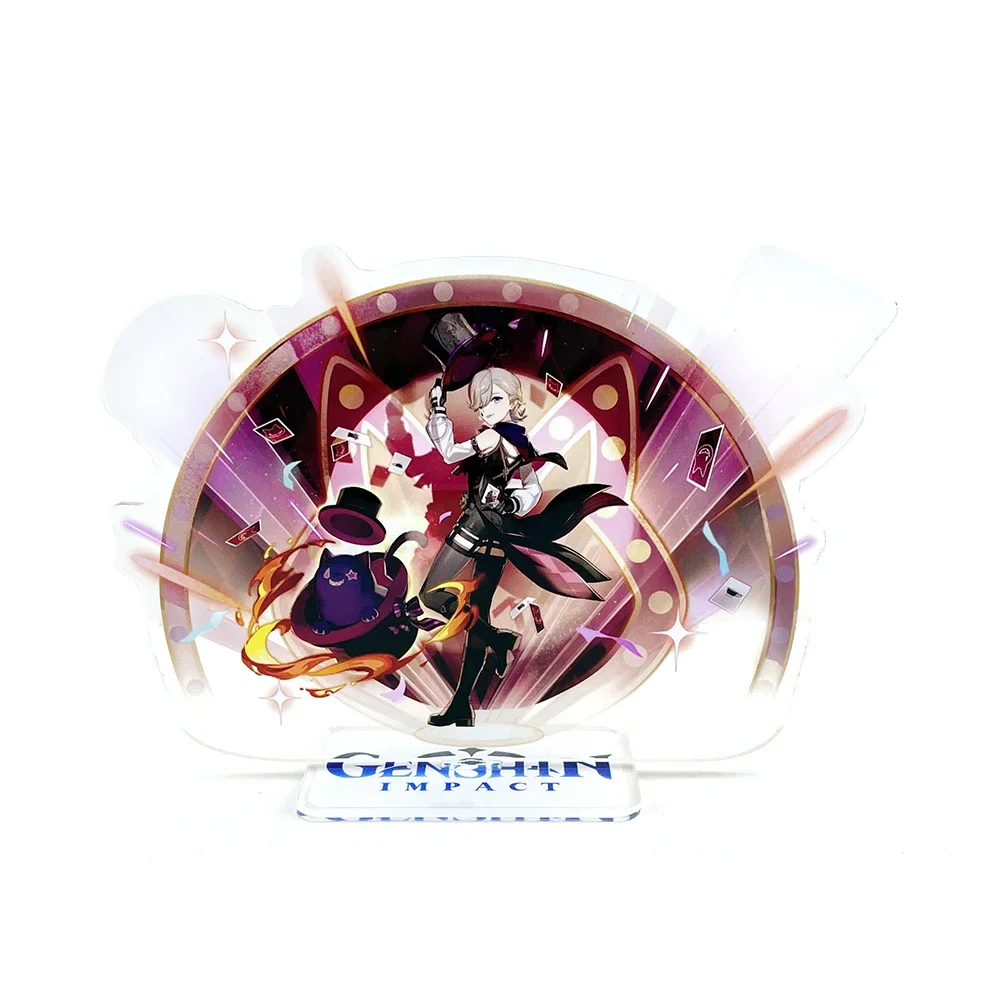 Genshin Impact Fontaine characters Lyney Lynette Neuvillette Wriothesley acrylic standee figurines desk decoration cake topper