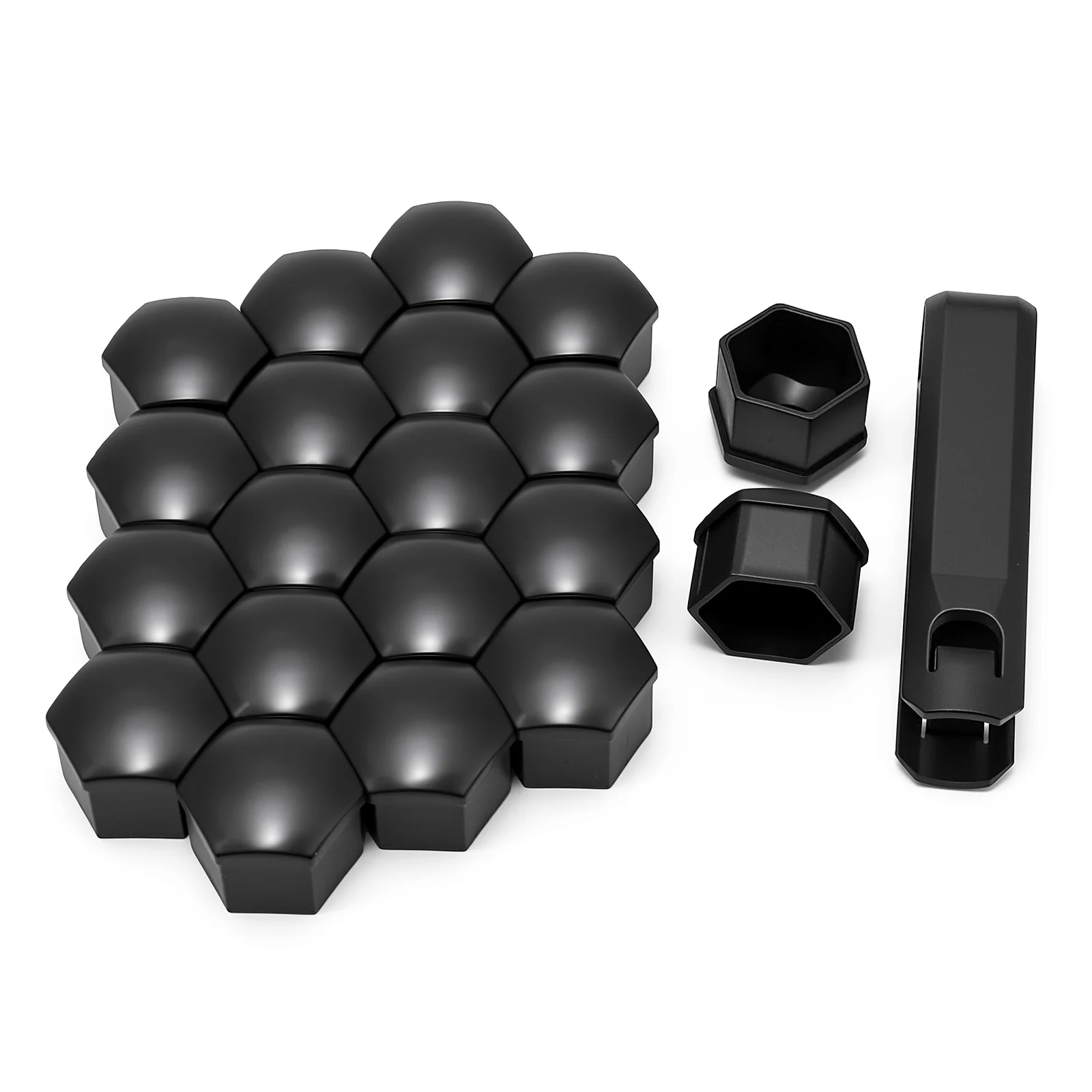 20 Stück 17mm Radmutternabdeckungen, Sechskant-Radmutternkappen, Radnaben-Schraubenabdeckungen für Autozubehör – Detail 7