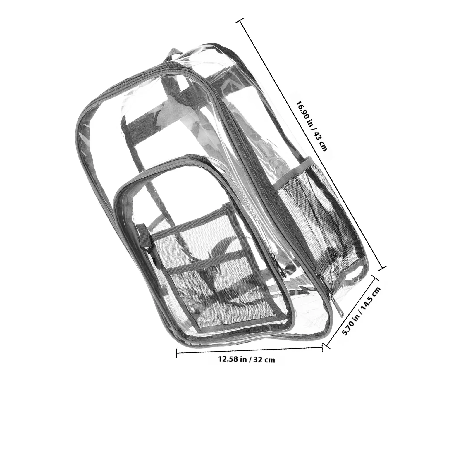 Transparenter Rucksack, Stadion-Rucksack, transparenter PC-Rucksack, leicht, verstellbarer Schultergurt, transparente Umhängetasche für Outdoor-Sportarten