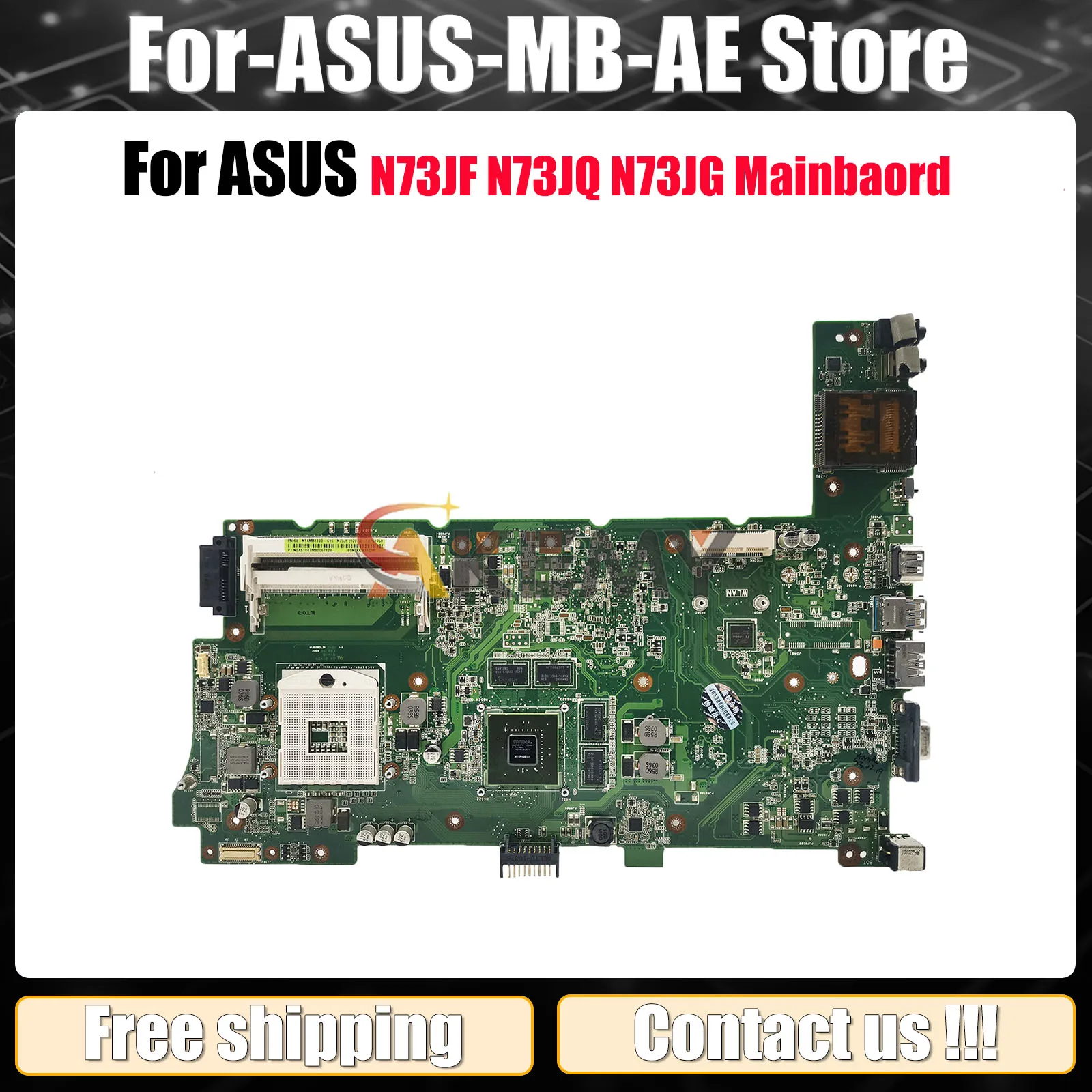 

N73JF Материнская плата для ноутбука ASUS ROG N73J N73JG N73JQ N73JF Материнская плата для ноутбука на складе 100% тестирование ОК быстрая доставка Высочайшее качество