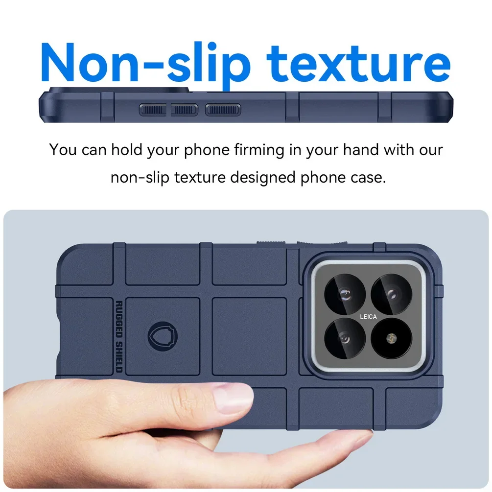 Rugged shield Rubber protect cover For Xiaomi 14 Pro 13T Pro 13 Ultra 12T Pro 12S Ultra 12 12X Mi 11T 11 10T Lite 10T Case