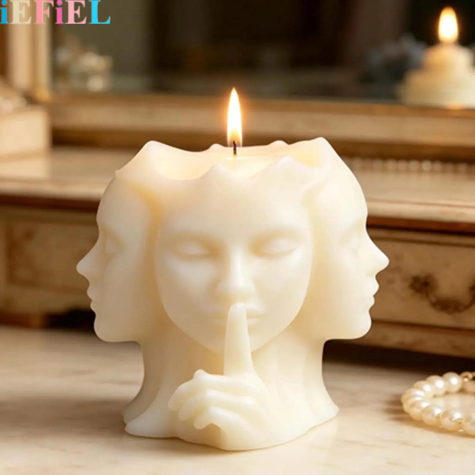 Silicone 3D Fun Figurine Mold Unique Shape Scented Candle Mold for Daily Use Gifts Home Decoration