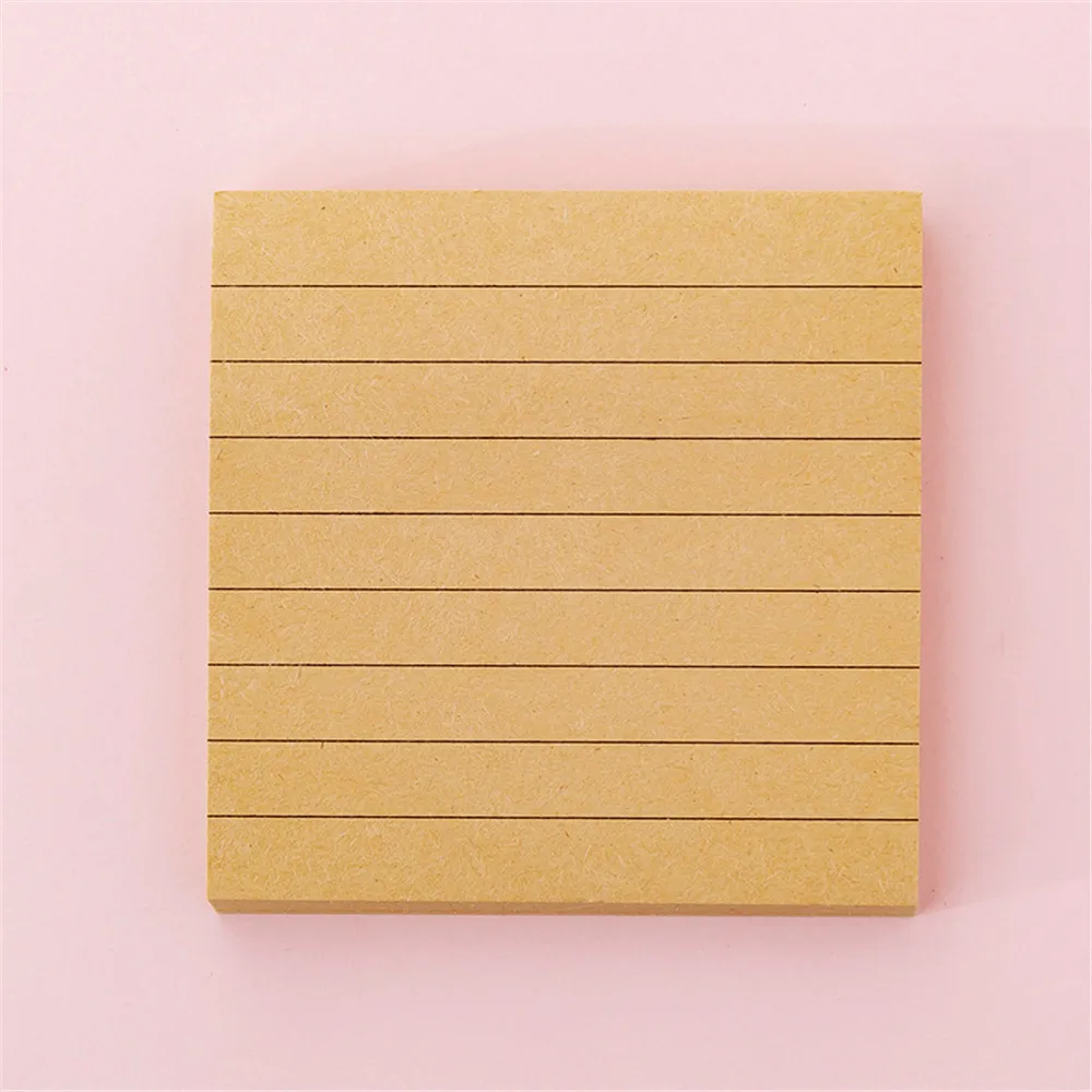 Portable 80 Sheets Simple Blank Grid Sticky Note Memo Pad for Making Notes Planning Notepad Stationary Office School Supplies