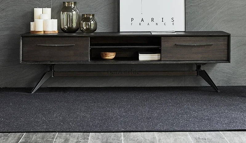 

LD33Nordic Solid Wood Medium-Ancient Light Luxury Coffee Table TV Cabinet Combination Designer