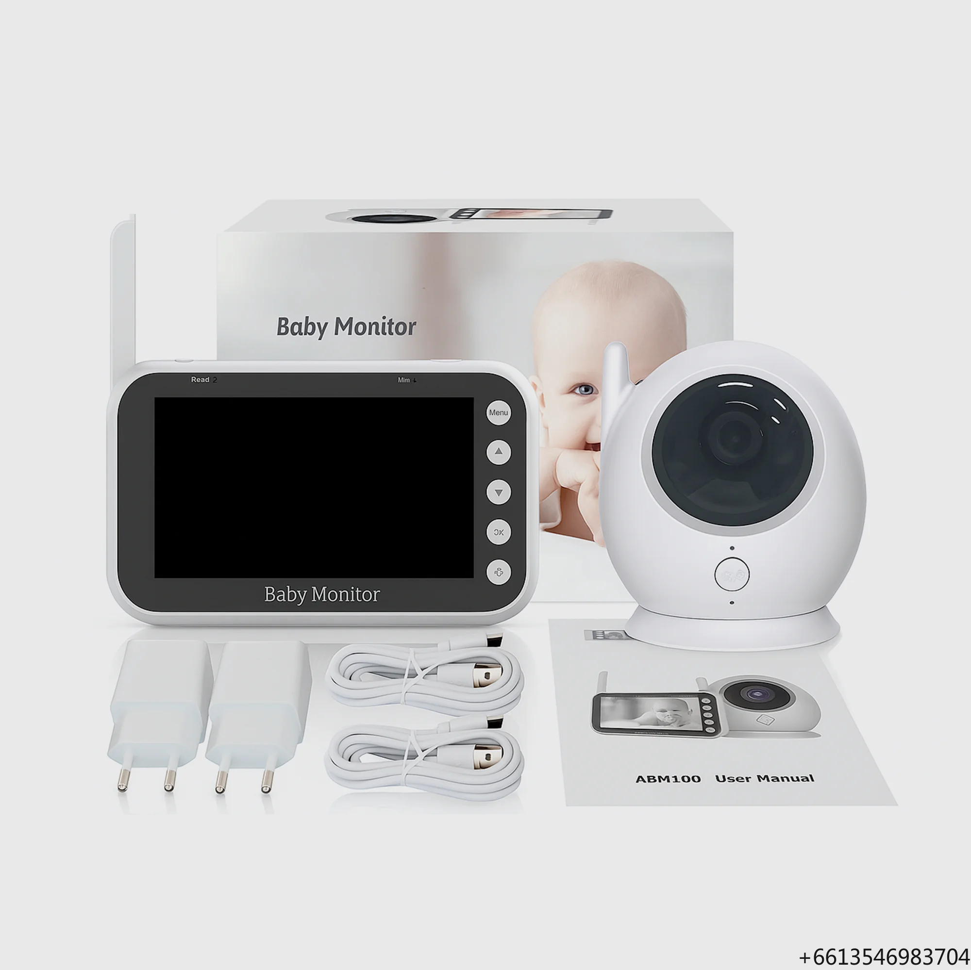 2.4G Wireless Digital Video Baby Monitor Camera, with Infrared Night Vision 4.3inch Two-Way Audio Baby Camera Monitor