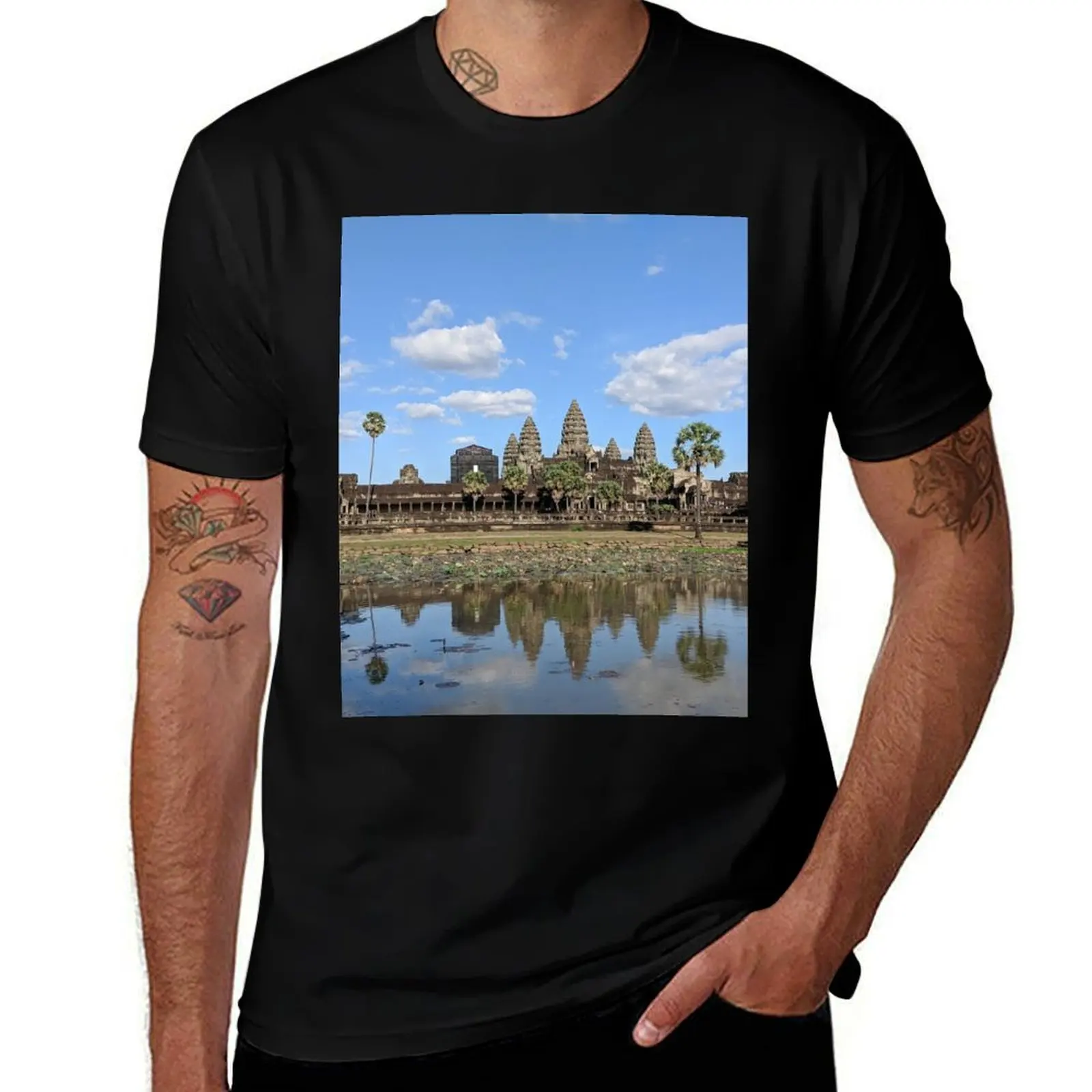 

Angkor Wat, Cambodia T-Shirt Casual Fashion Short Sleeve Cotton T-Shirt