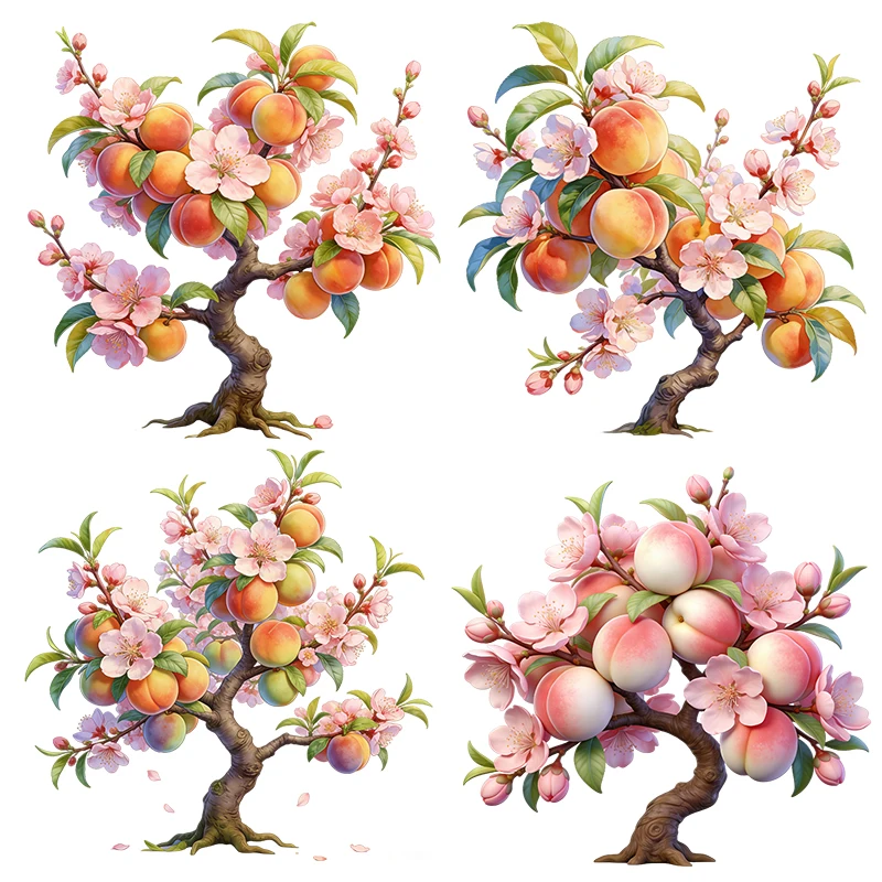 Three Ratels CEE217 Harvest peach tree wall stickers for home decoration