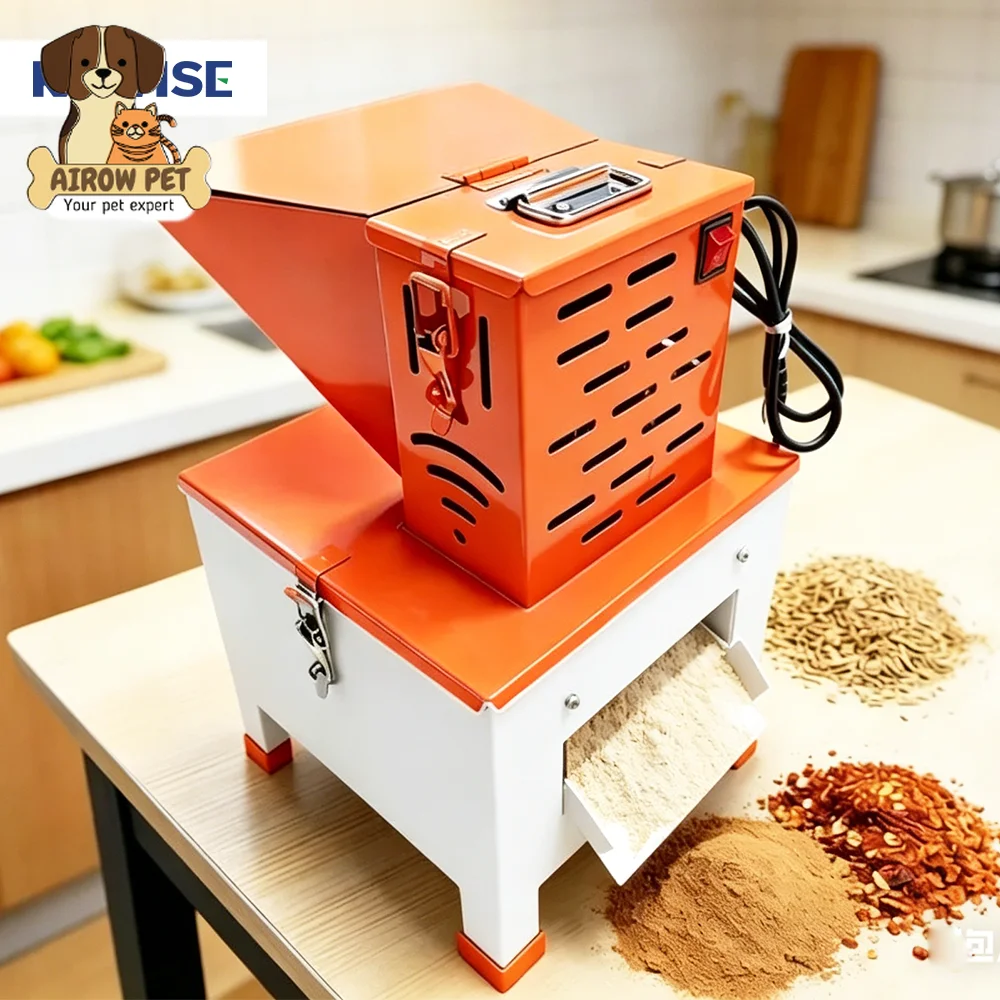 AIROW Mini Grain Flour Mill for Corn Soybean Rice and Dry Grain Processing Small Scale Use