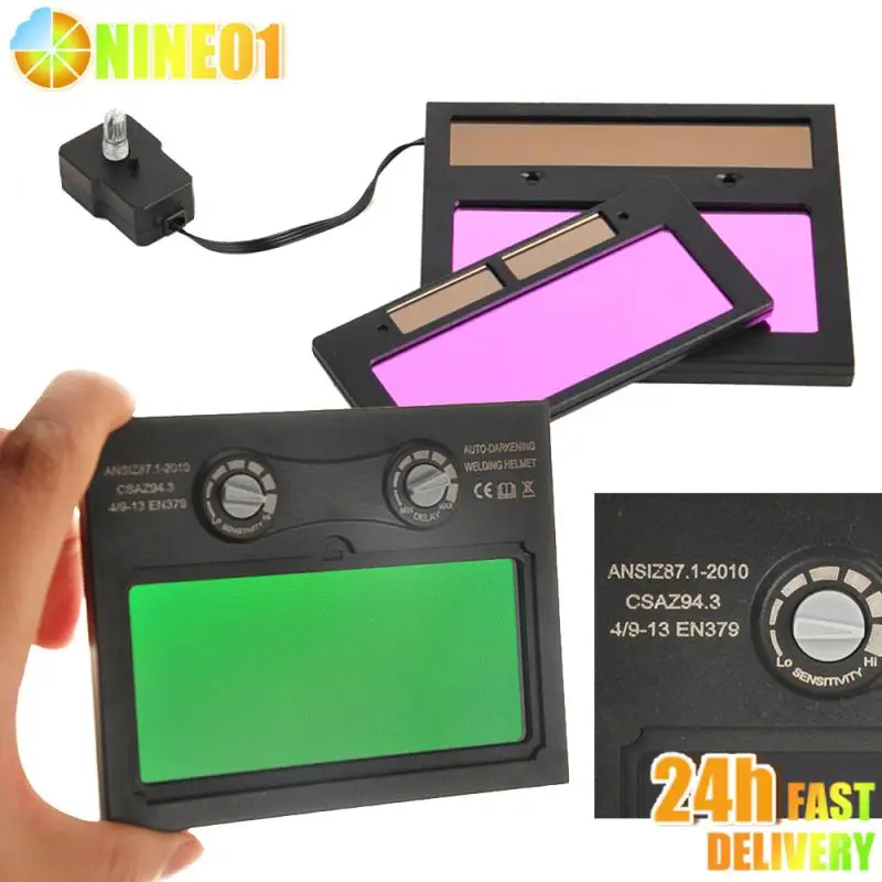 Soldador Proteção Escurecimento Solar Escurecimento Automático Lentes Protetoras de Soldagem Elétrica Portátil Filtros de Escurecimento Automático