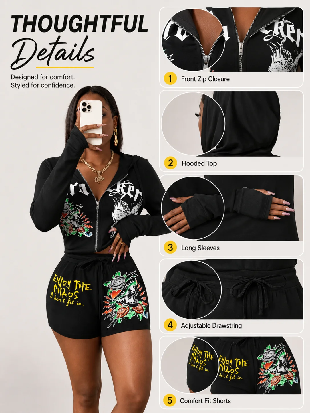 Zip-Up Two-Piece Set Sba9ea937f06148c2a3c6d5dac325c0954