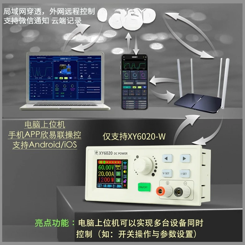 Numerical control adjustable step-down module DC DCDC high power 48v60v20A notebook maintenance power kit DIY