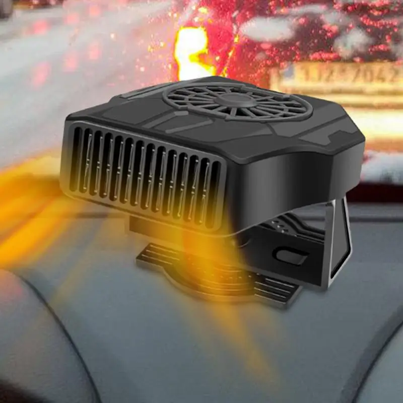 Portable Car Heater Windshield Defroster Defogger Rotating 12 V Compact 2-in-1 Fast Heating And Cooling Modes Defogger