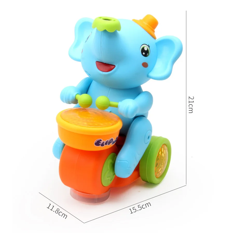 Children Elephant Musical Interactive Toy Electric with Lights Sounds Drumming Levitating Ball Toys Baby Sensory Toy Tummy Time