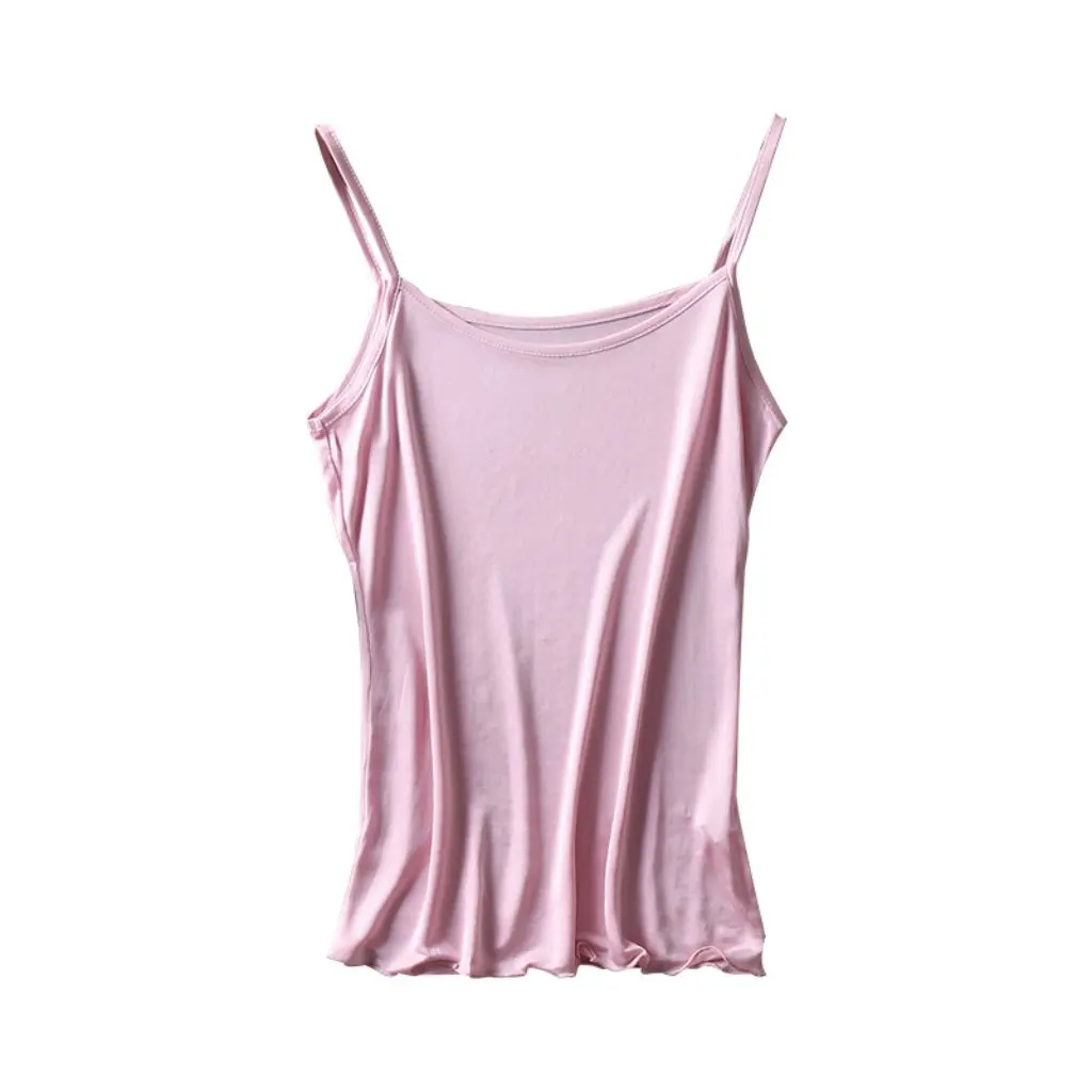 

High-Grade Silk Small Sling Knitted Silk Sling Shirt Vest Multi-Color Optional Export Quality Base Shirt for Women