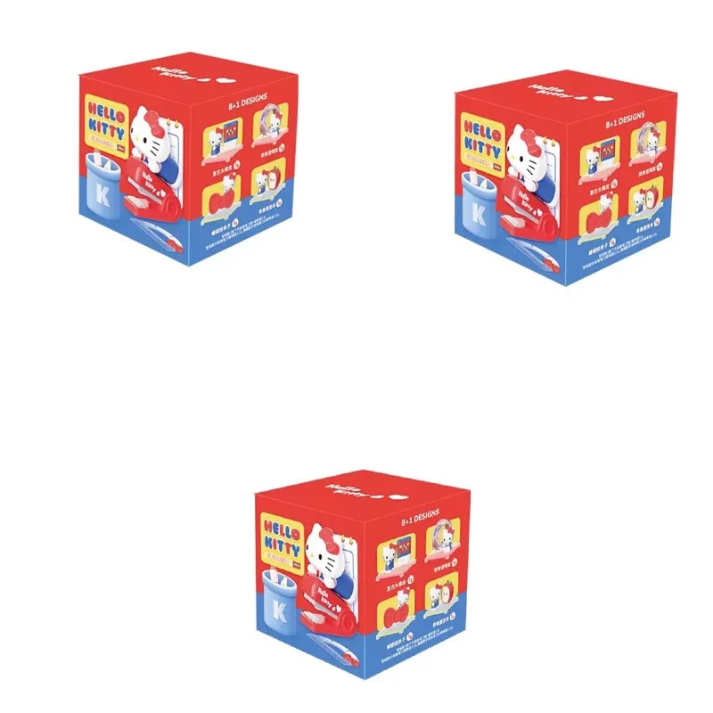 مجموعة صندوق أدوات مكتبية لطيفة من Hello Kitty - مجموعة كاملة مكونة من 8 قطع مع حافظات عرض أكريليك هدية صغيرة لديكور مكتب Kawaii لـ Gi