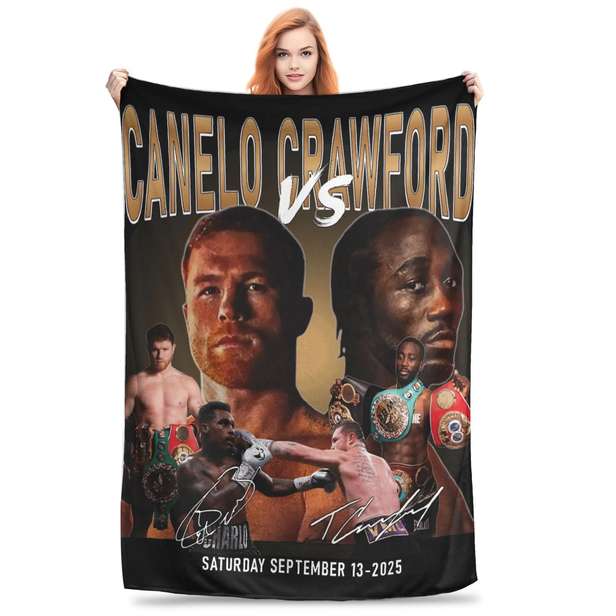 

Terence Crawford Flannel Blankets Winter Warm Soft Throw Blanket for Students Couch Chair Novelty Bedspread Sofa Bed Cover