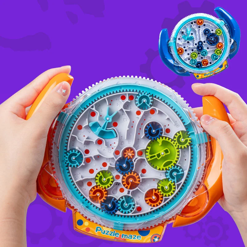 Creative 3D Puzzle Funny Gear Labyrinth Disk Gear Balance Ball Maze Wheel Dish IQ Puzzle Educational ABS Toys For Kids