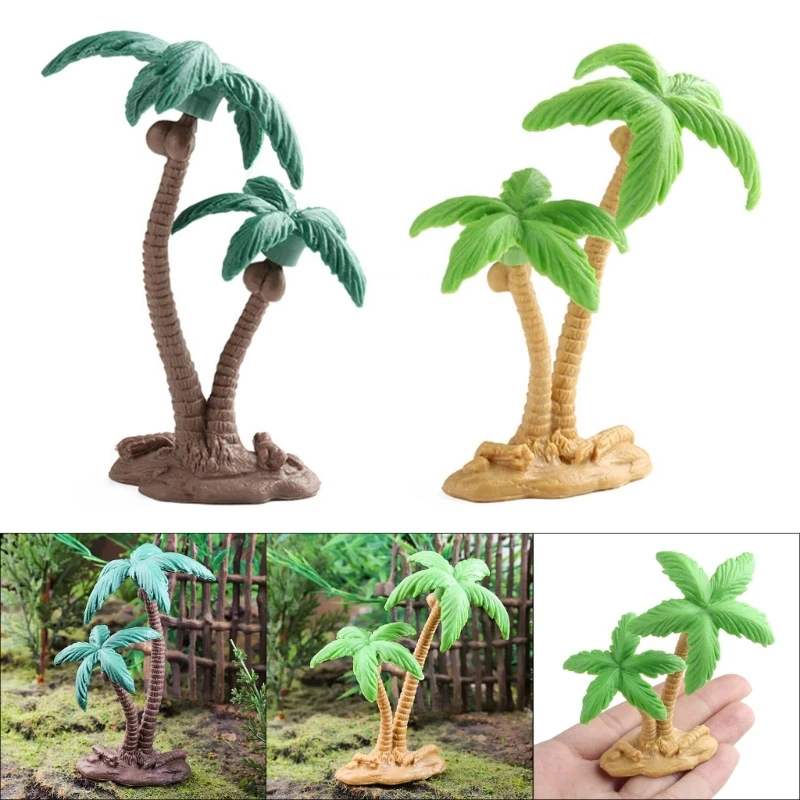 Beautiful Palms Tree Sculpture Green Ornaments Home Decorations for Calming Living or Working Environment Decor Drop Ship