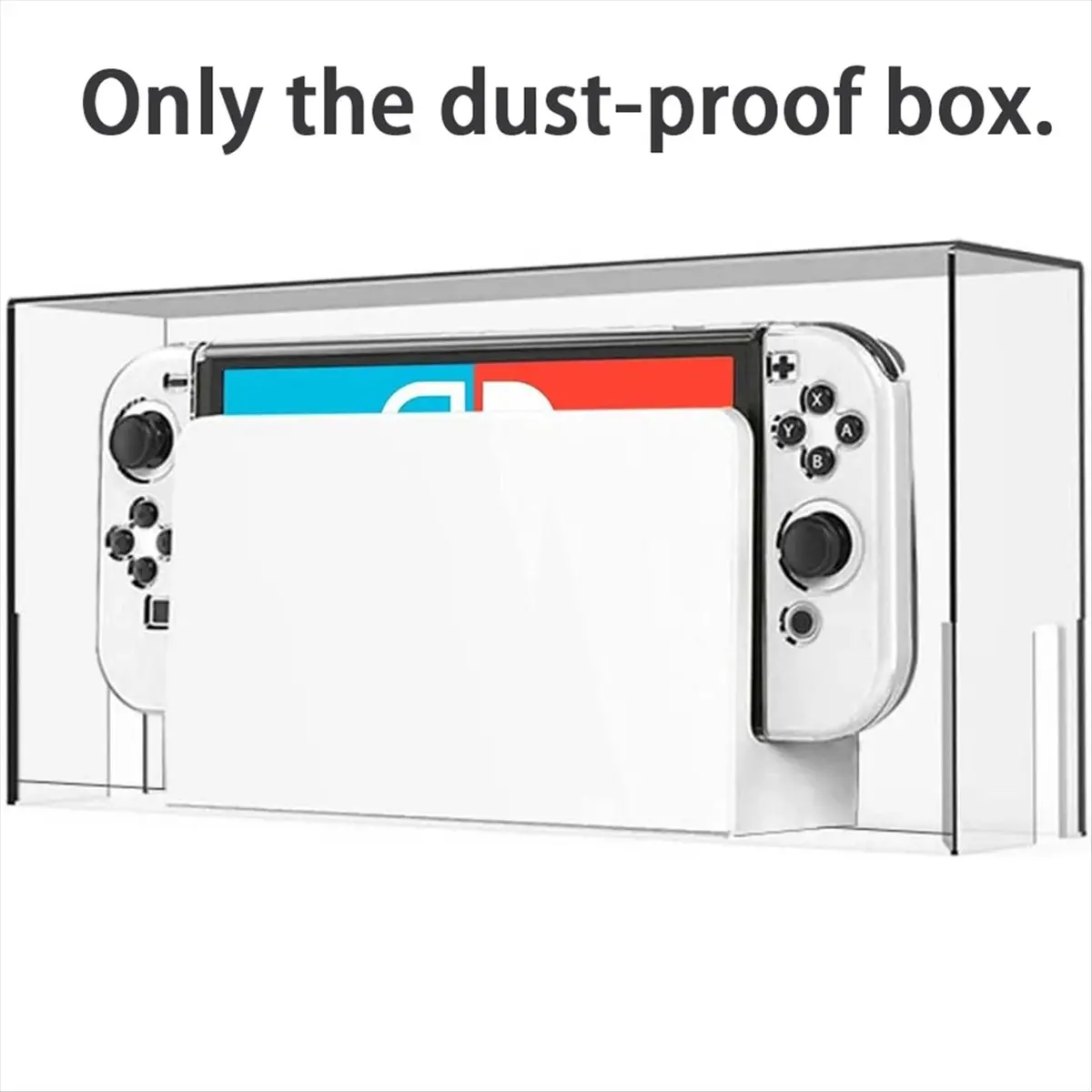 “QUALITY EXCELLE“Clear Dust Display Box Cover for Switch/OLED Dock (Only Cover), Waterproof and Dustproof Clear Protective Case