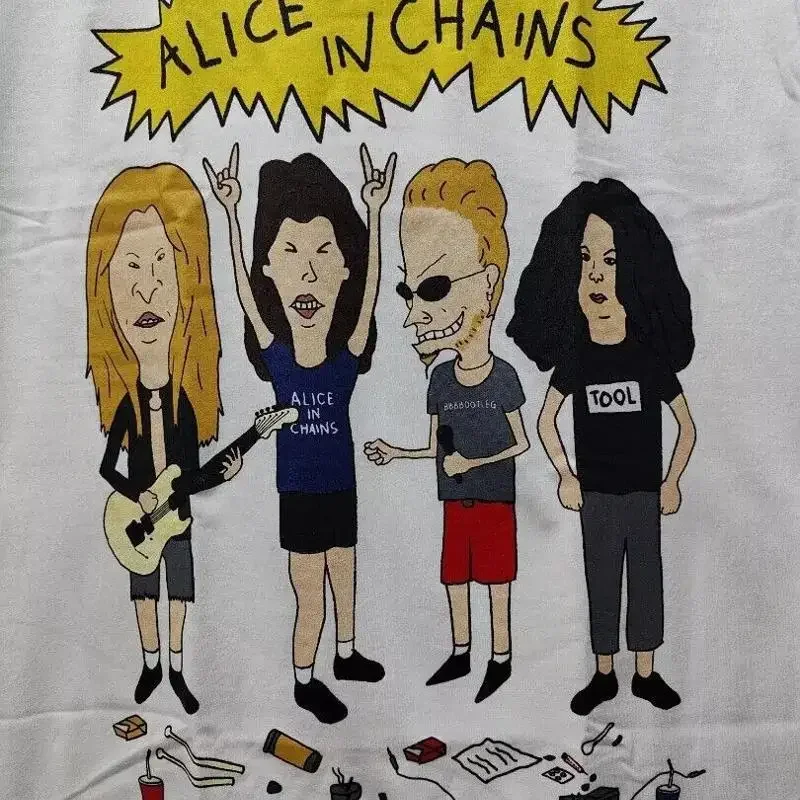 Alice In Chains Baumwoll-T-Shirt in Weiß VM4283