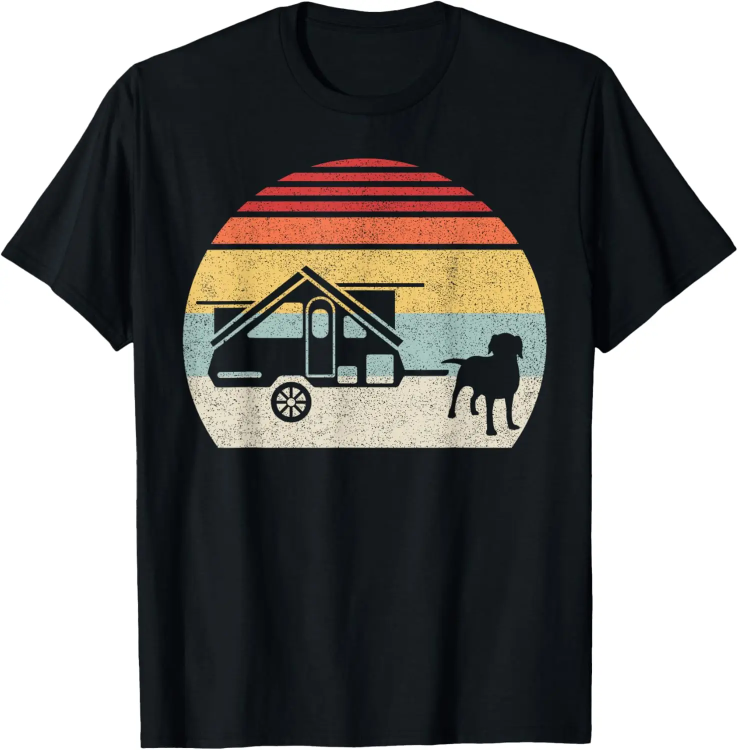 Retro Vintage Dog Aliner A-frame Travel Trailer T-Shirt