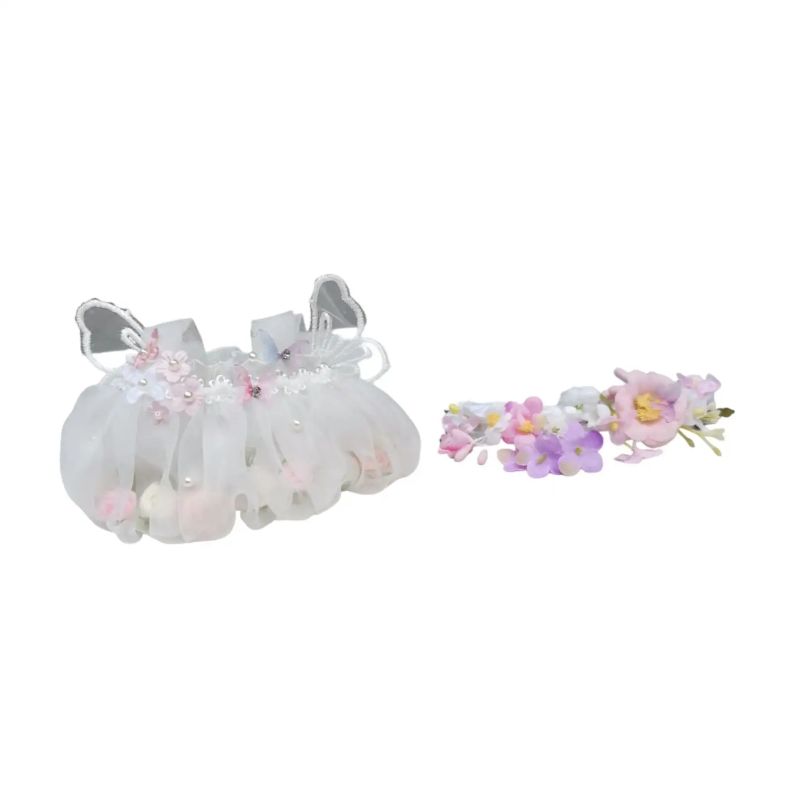 Doll Dress Pearl Strap for 15cm Plush Duck Doll Dress up Halloween Gifts