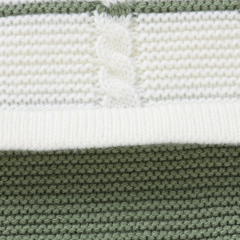 Baby Romper Knitted Infant Newborn Jumpsuit Fashion Striped Foot Wrap Warm Girl Boy Kid Clothes Long Sleeve 0-9M Overalls Autumn