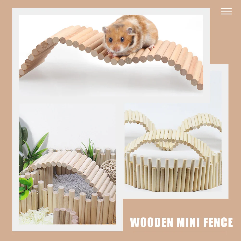 Flower Pot Decorations High and Wooden Fence Landscape Adornment Hamster Toy Garden