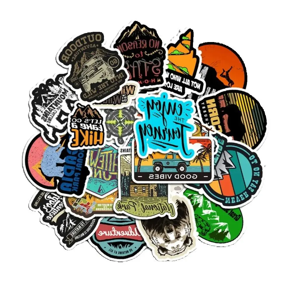 50PCS Outdoor Travel Landscape Graffiti Stickers Luggage Guitar Bicycle Toy Decorative Stickers