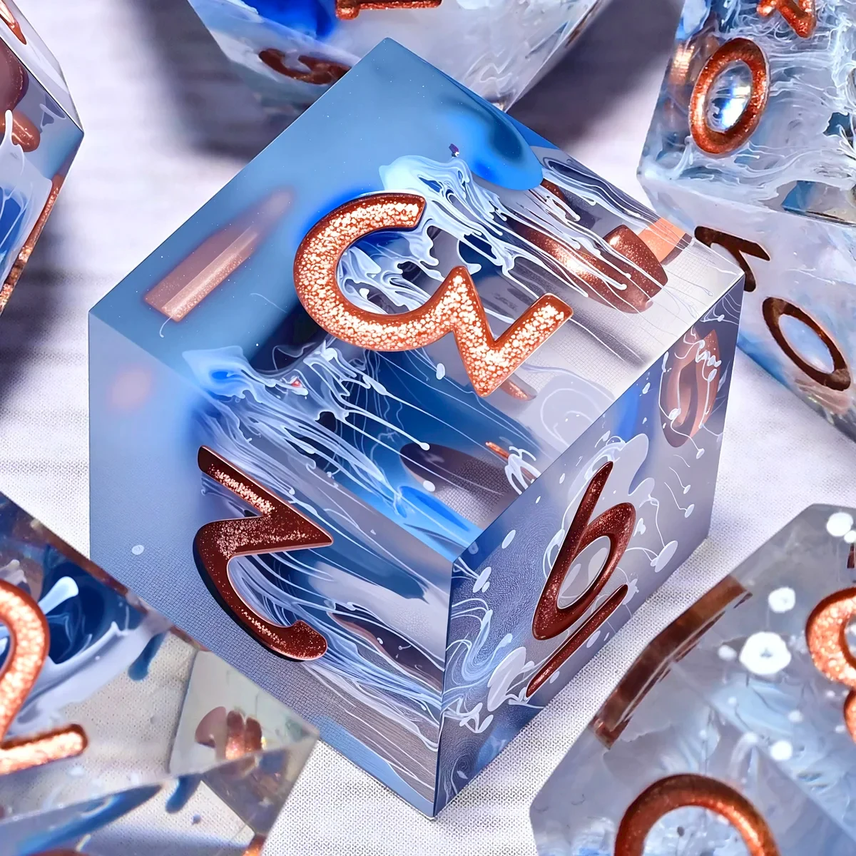 

7-Piece Set DND Resin Dice for Dungeons And Dragons DND 5e RPG Board Game Tabletop Role Playing Dice Gift for Birthday