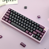 129 Keys GMK Black Lotus Keycaps PBT Dye Sublimation Cherry Profile Japanese Keycaps For MX switch Mechanical Keyboard Keycaps