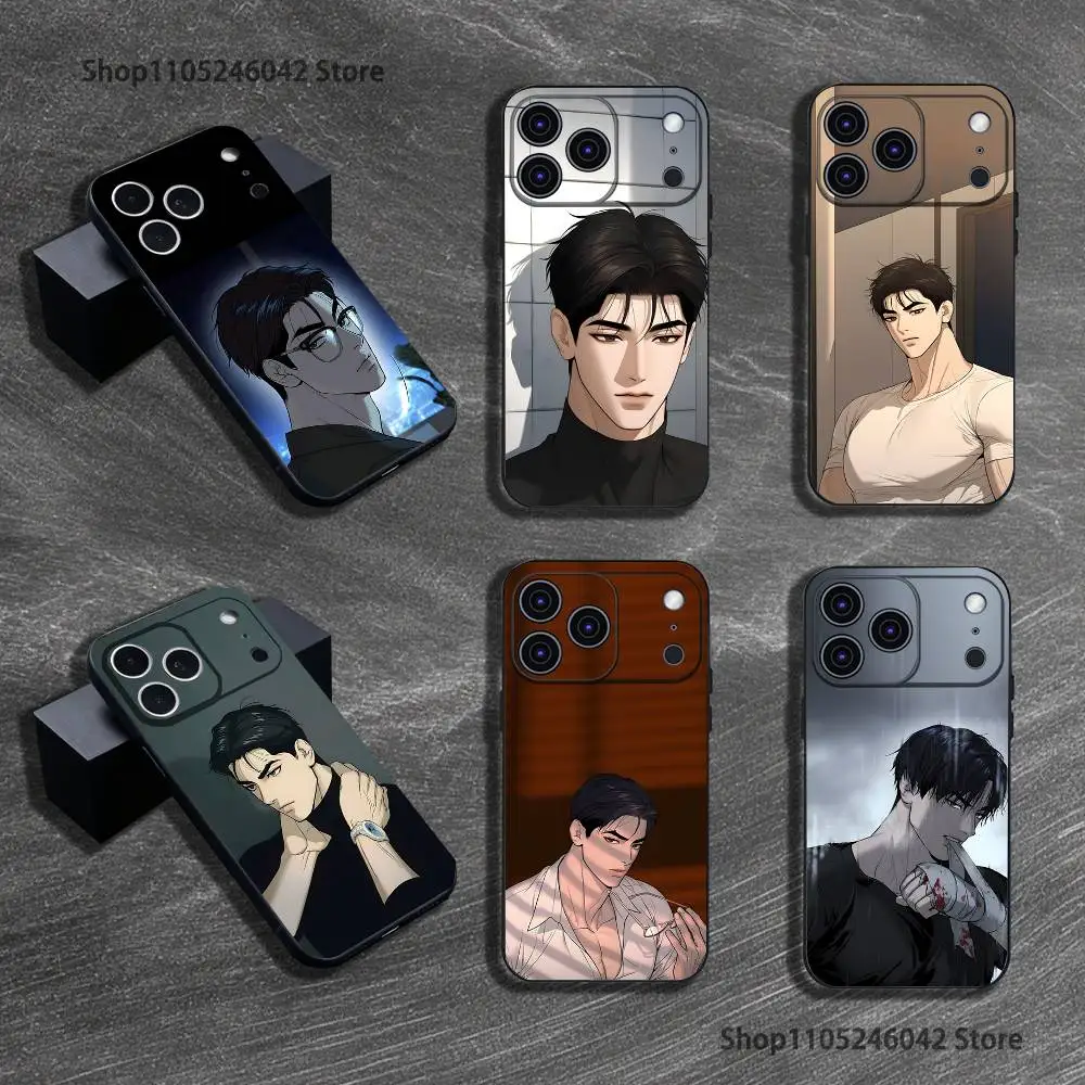 

J-JooES Anime J-Jaekyung Phone Case For iPhone 17,16,15,14,13,12,11,Pro,XS,Max,XR,Plus,E,SE4,Mini Black Soft Cover