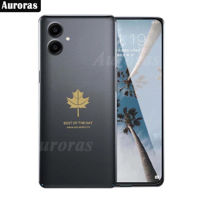

Auroras For Samsung Galaxy A06 Cover Luxury Maple Leaf Silicone TPU Soft Case For Samsung Galaxy A16 A05 Shell