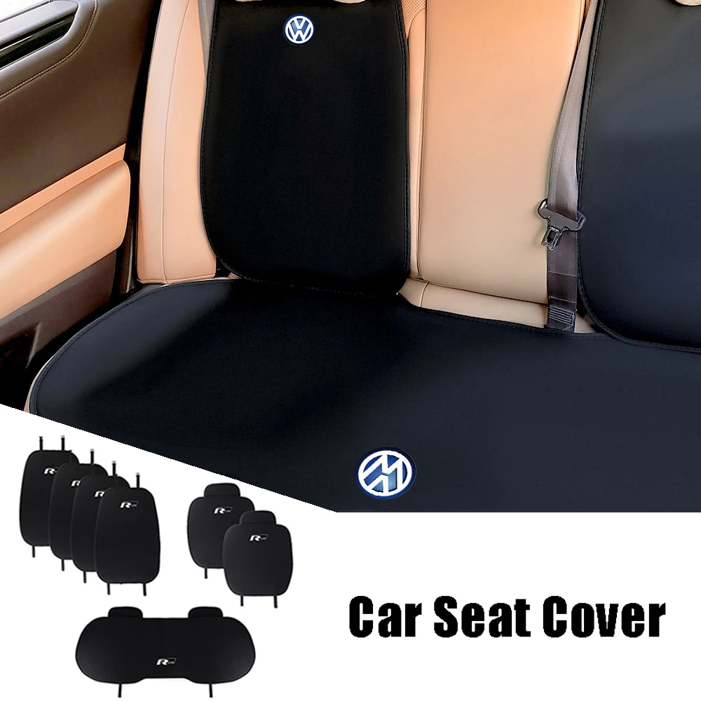 7Pcs Car Seat Cover Front Rear Full set Choose Anti-slip Car Seat Protector Cushion For Volkswagen Jetta Golf Polo Tiguan RLINE