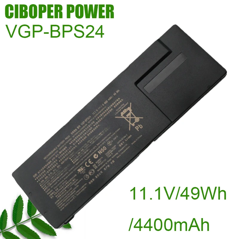 Batería para ordenador portátil CP VGP-BPS24 VGP-BPL24 BPS24 49Wh/4400mA para Vaio SA SB SC SD VPCSA VPCSD Series reemplazo de batería para portátil