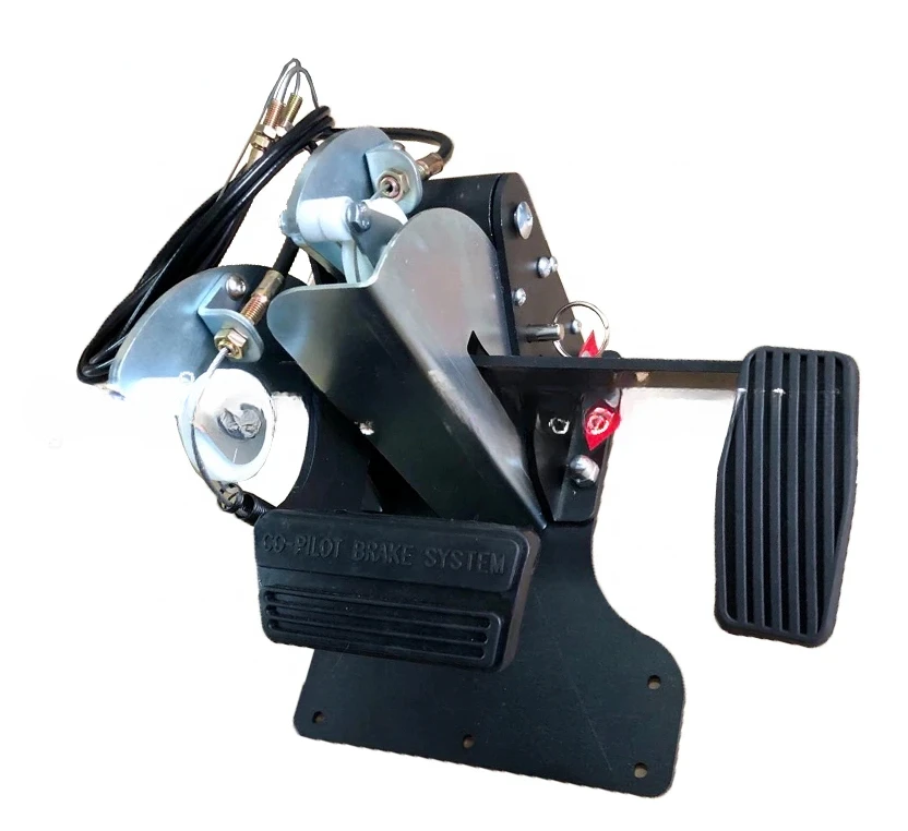 Passenger Side Dual Control Brake and Accelerator Pedal System for Driver Education and Training Schools