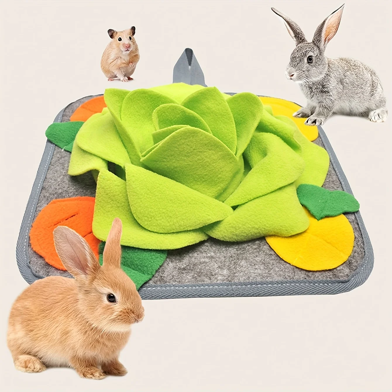 Rabbit Snuffle Mat, Small Pet Slow Feeder Training Mat, Educational and Fun Foraging Mat, Random Style and Color Shipped
