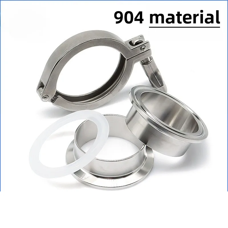 Union 19mm-168mm Pipe O/D Sanitary Weld Ferrule + End Cap + Tri Clamp + Silicon Gasket 304 Stainless Steel For Homebrew
