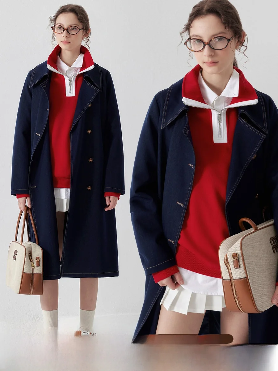 

Джинсовая куртка Plus Ex, не требующая глажки, 3D-крой, двойной ряд пуговиц, весенняя модная верхняя одежда