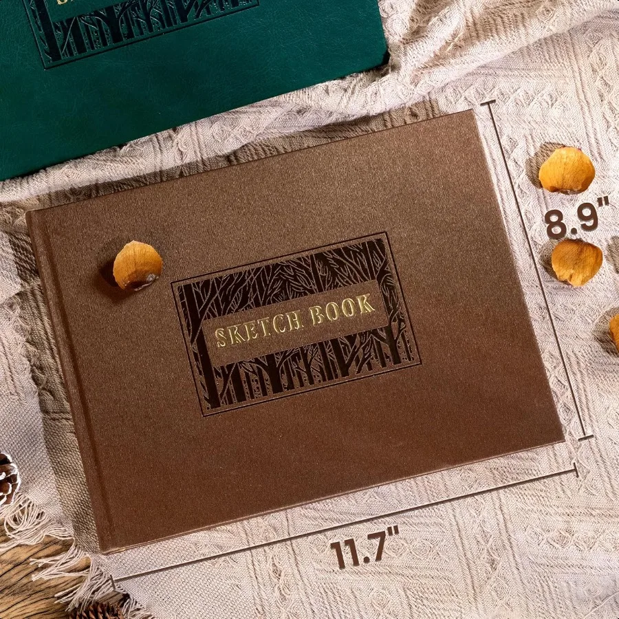 Альбом для рисования в твердом переплете для рисования, художественная бумага, альбом для рисования 185 GSM 11,7 x 8,9, большой альбом для рисования с толстой бумагой для искусства