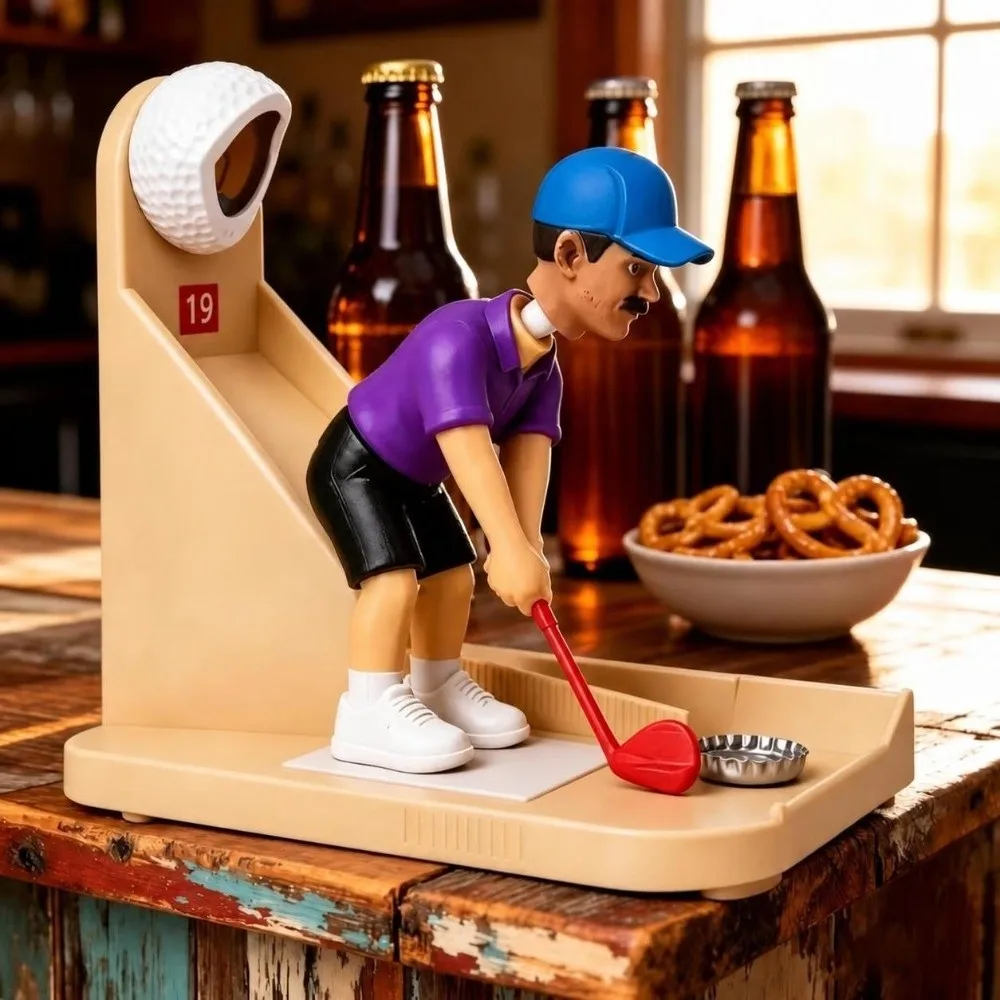 New PLA Golf Bottle Opener 3D Figurine with Score Board Golf Player Bottle Opener Desktop Bottle Opener Home Decor