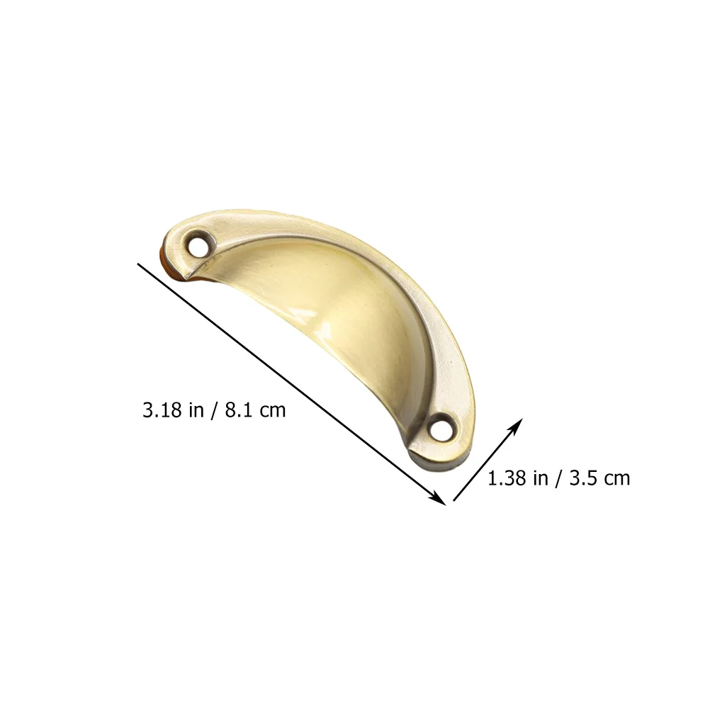 

12Pcs Shell Designed Knobs Smooth Finish Durable Cupboard Knobs Easy to Use Cabinet Pull Handles Retro Handles