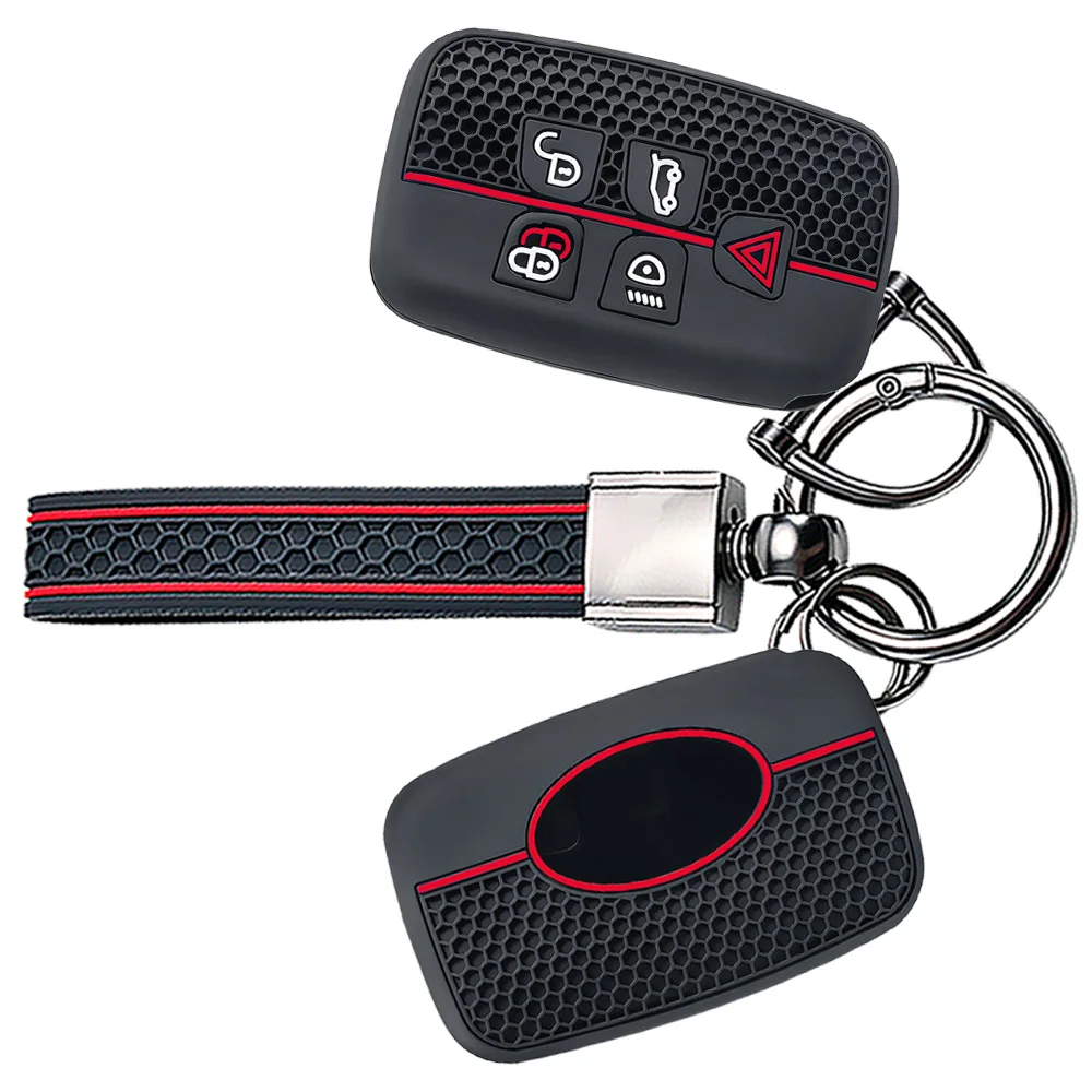 Soft Key Holder Keychain For Land Rover Range Rover Discovery Defender Evoque Freelander Sport Velar Shockproof Wear Resistant
