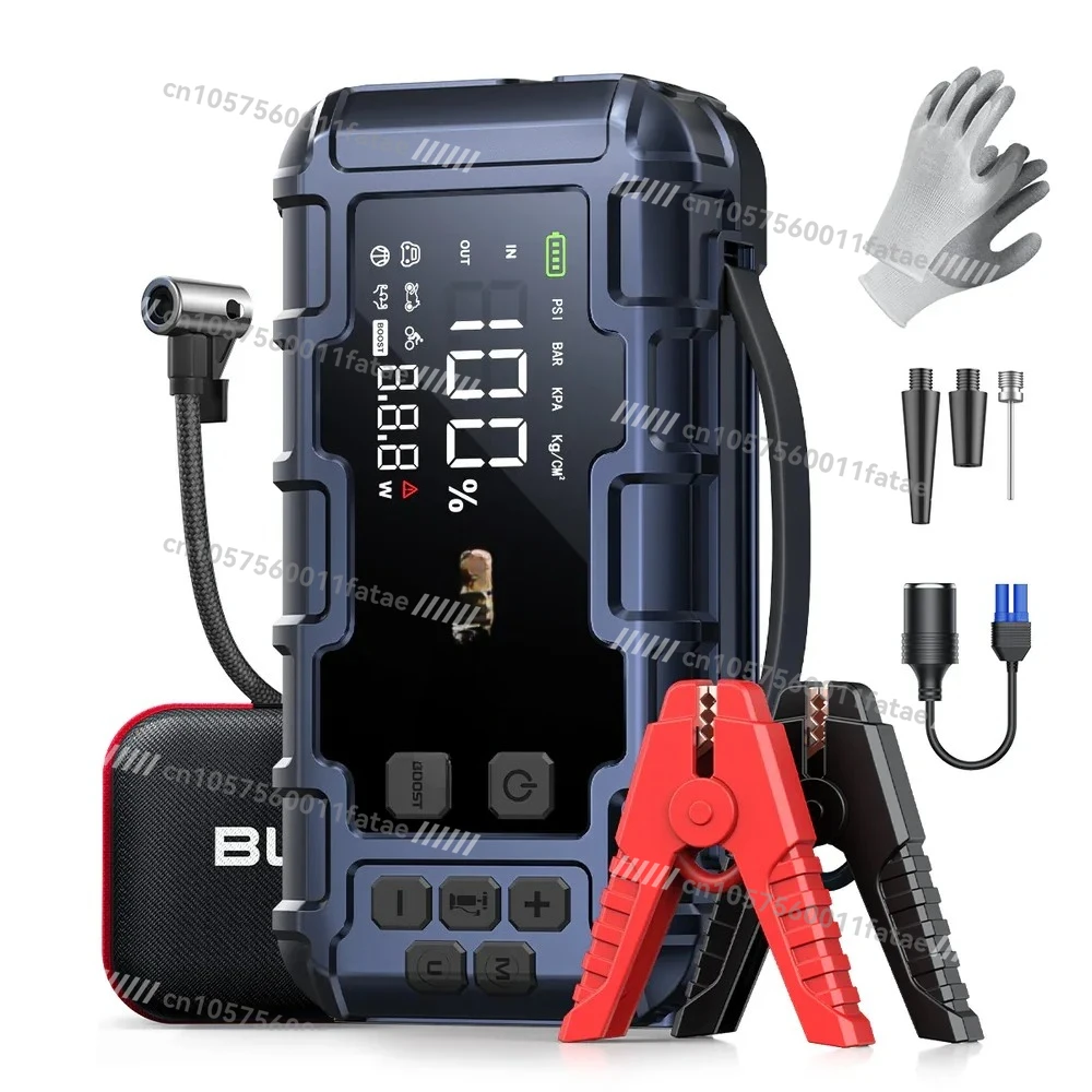 

BETA07 160PSI Air Compressor All Gas and 12L Diesel Power Bank 12V 6000A Auto Battery Booster Portable Car Jump Starter