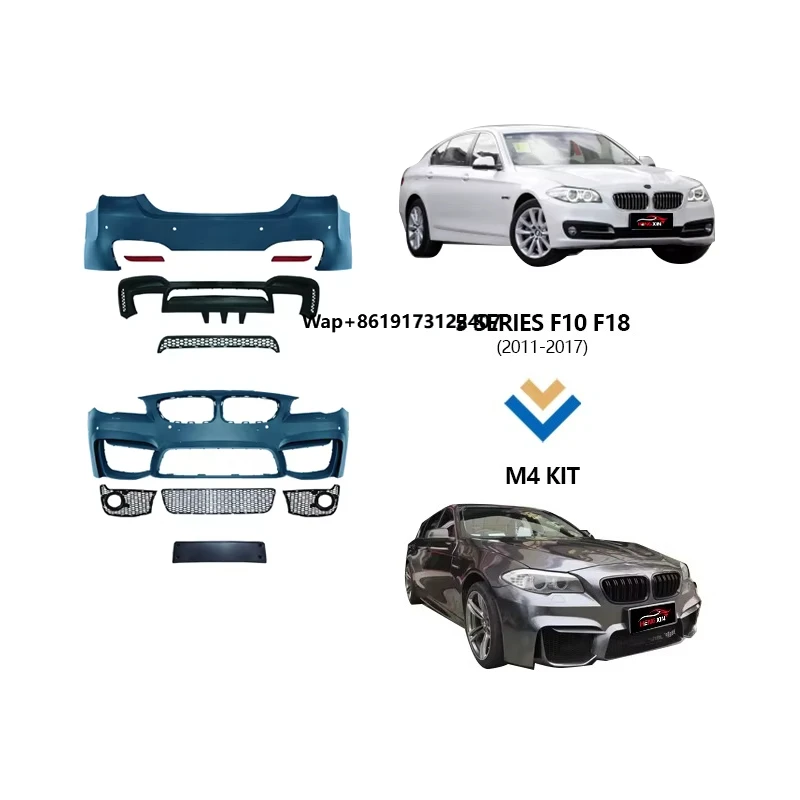 

Auto Facelift BodyKit Front Bumper for F10 F18 to M4 Conversion Modified Body Kit 11-17 Years High-Performance