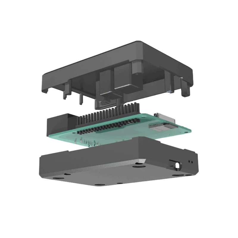 CNC Aluminum Alloy Case for Raspberry Pi 4 Box Metal Shell Passive Cooling Enlosure Case for Raspberry Pi 4 Model B
