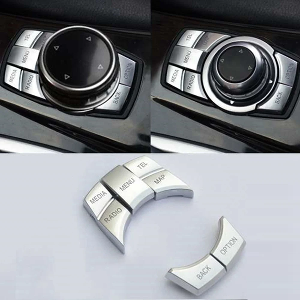 Car Multimedia CD Buttons Decorstion Cover Trim Sticker for-BMW 5 Series 7 Series