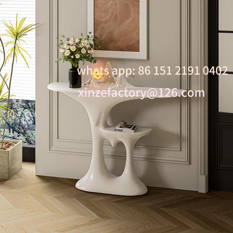 

Customizable entrance table, facing the door, aisle corridor decoration, Italian light luxury storage, end view