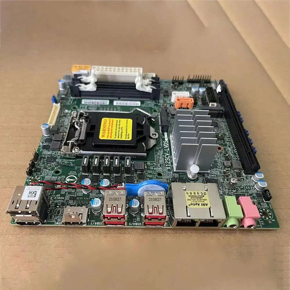 For Supermicro Server Motherboard  ITX NAS SODIMM Support W-1200 X12SCV-LVDS